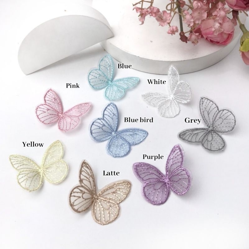 KUPU KUPU RENDA/APLIKASI KUPU KUPU /APLIKASI KUPU ANEKA WARNA