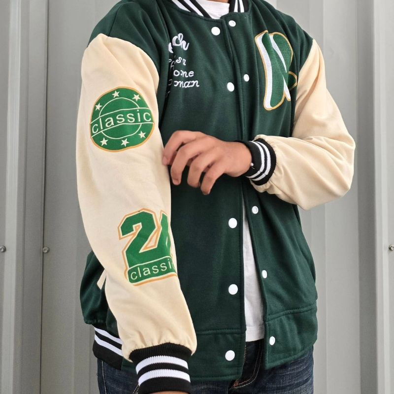 HUSTLE BDG NOACH BASEBALL JACKET