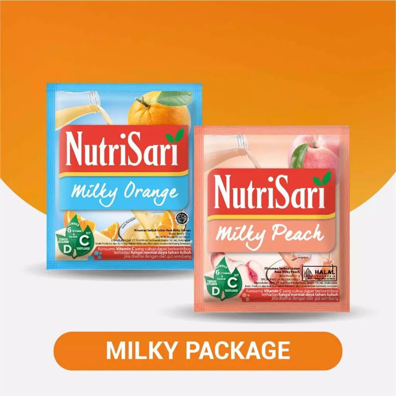 

BARU! NUTRISARI MILKY PEACH & MILKY ORANGE 10Saset/renceng