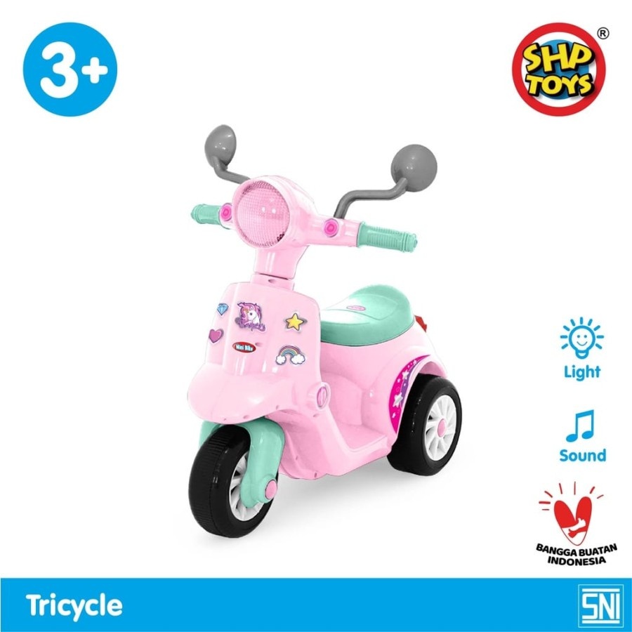 VESPA ANAK MOTOR ANAK BISA DINAIKI MOTOR DORONG MUSIK SHP 691