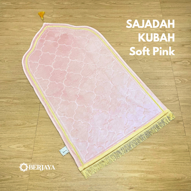 Sajadah Kubah SOFT PINK Polos Tebal Busa Turki Minimalis Sejadah Premium Hampers Kado Anti Slip Grat