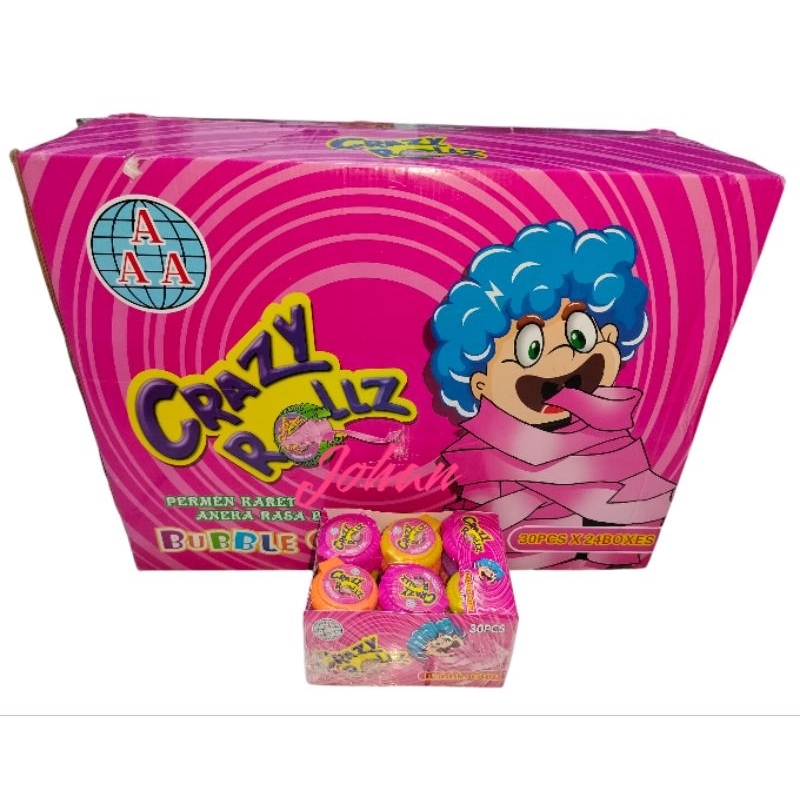 

30 PCS PERMEN KARET CRAZY ROLLZ