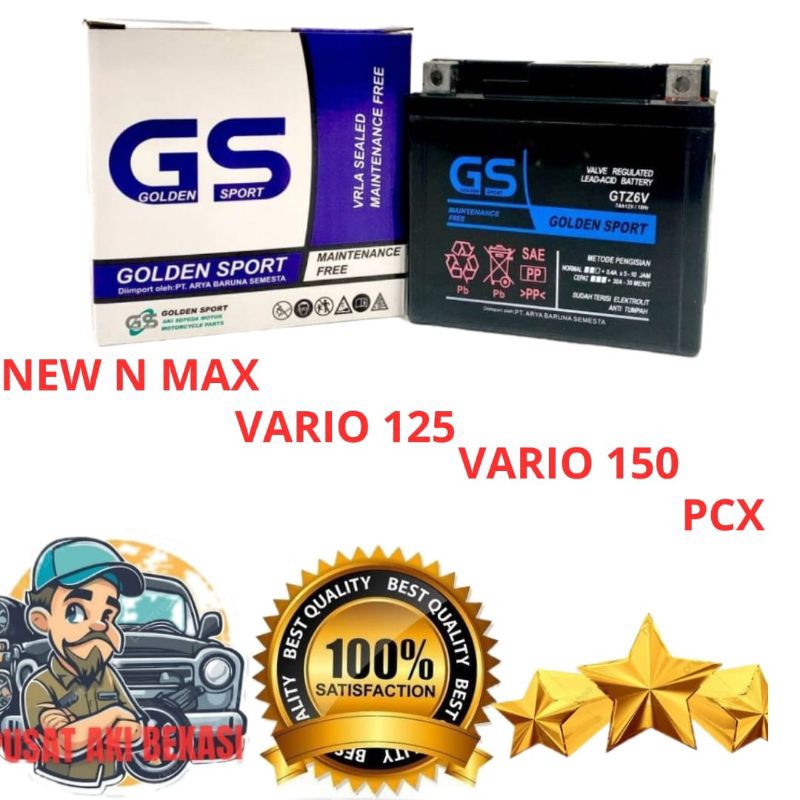 Aki motor Vario 125/150,Vario 125 LED,nmax 155 satria Fu GTZ6V GTZ7S GS Aki kering mf