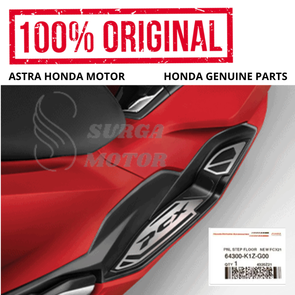 Aksesoris Panel Step Floor Pijakan Kaki PCX 160 K1Z Original Honda AHM  64300-K1Z-G00 Ijakan Kaki Al