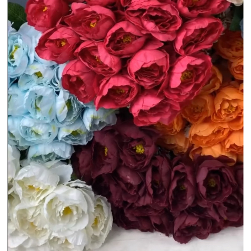 Peony / Bunga Peony / Peony Artificial / Bunga Peony Satuan / Bunga Tangkai