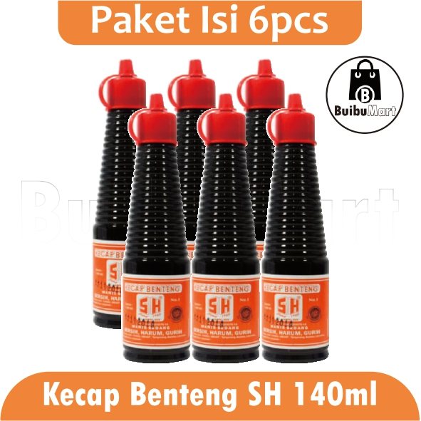 

[ Paket isi 6 ] SH Benteng Kecap Manis Kemasan Botol 140ml