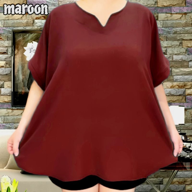 New Product Blouse Jumbo atasan baju jumbo wanita LD 143 cm bahan crinkle berkwalitas