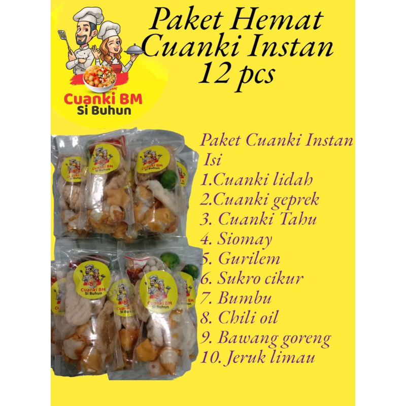 

12bks Paket jualan cuanki instan paket