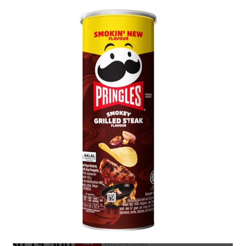 

Pringles Keripik Kentang Smokey Grilled Steak Kaleng 102 gram