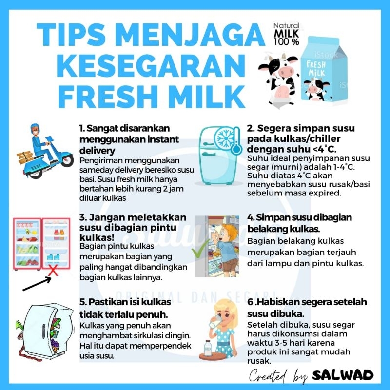 

GRA Fresh Milk Greenfields Full Cream - Susu Segar Pasteurisasi (1ml)