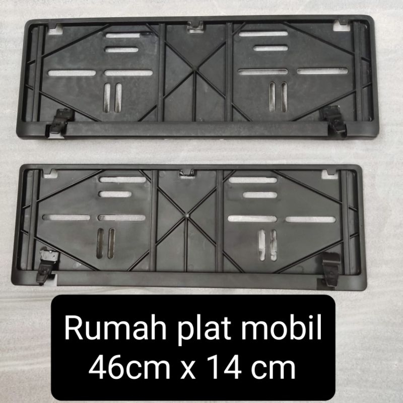2Pcs Plat Nomor Mobil Hitam Frame Plat Nomor Mobil Hitam