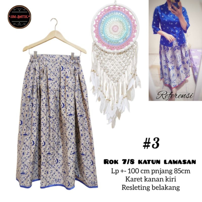 rok katun lawasan 7/8 batik solo