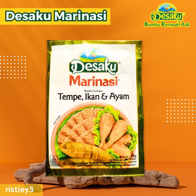 

DESAKU MARINASI/ BUMBU INSTAN TEMPE DAN IKAN GORENG/ PER RENCENG ISI 12 PCS