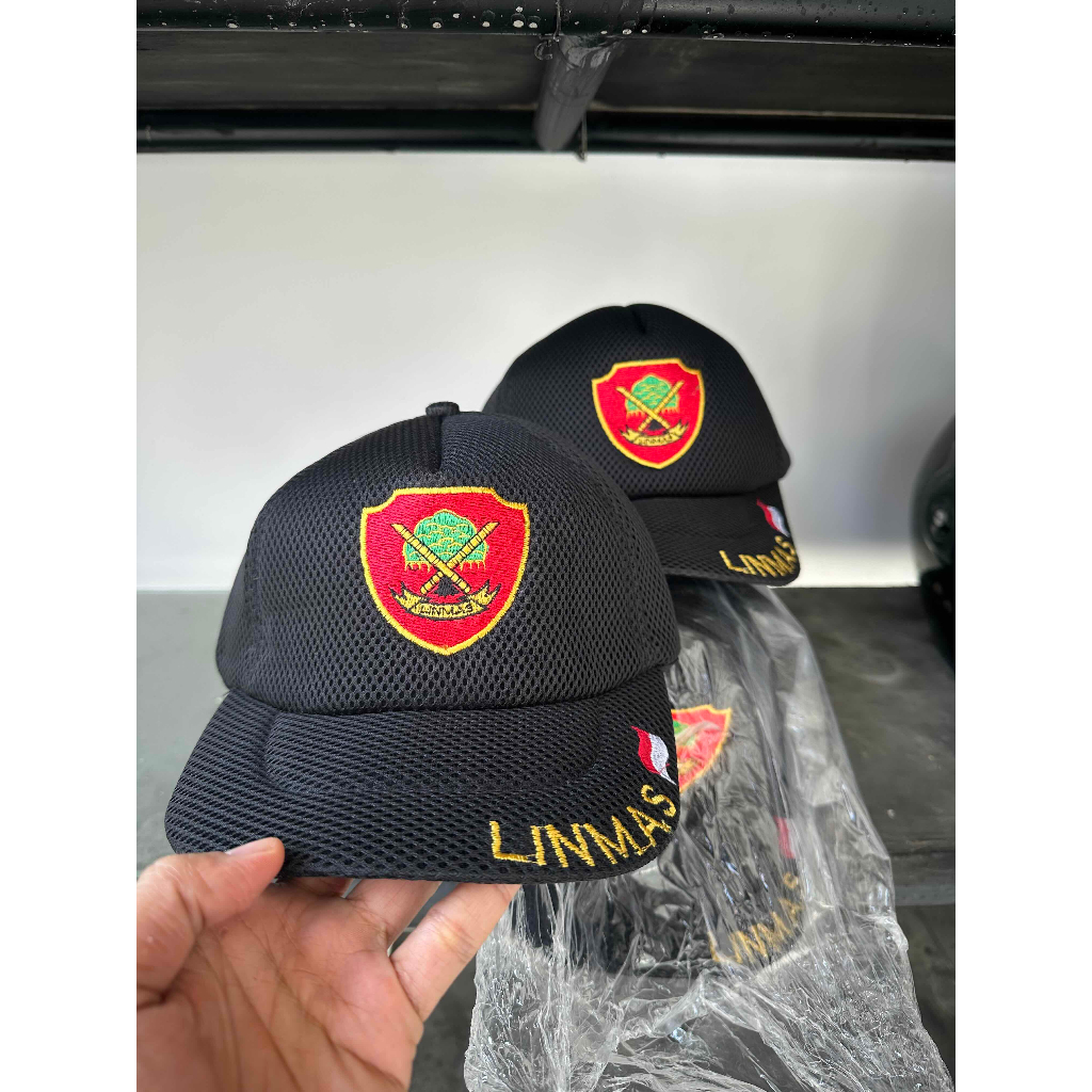 TOPI BASEBALL LINMAS - TOPI LINMAS - TOPI PERLINDUNGAN MASYARAKAT - TOPI LINMAS GRATIS NAMA