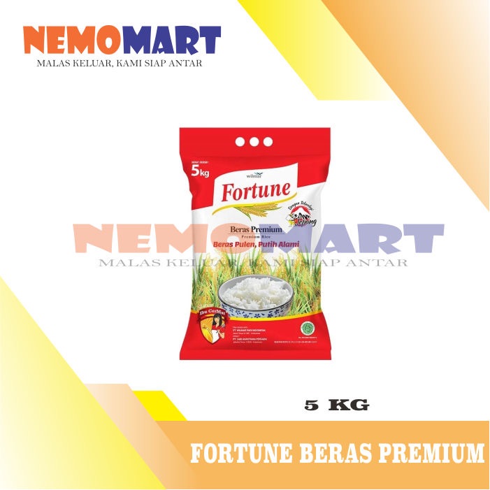 

BERAS FORTUNE PREMIUM 5 KG KILO KILOGRAM PULEN PUTIH ALAMI 5KG 5KILO 5KILOGRAM WHITE RICE