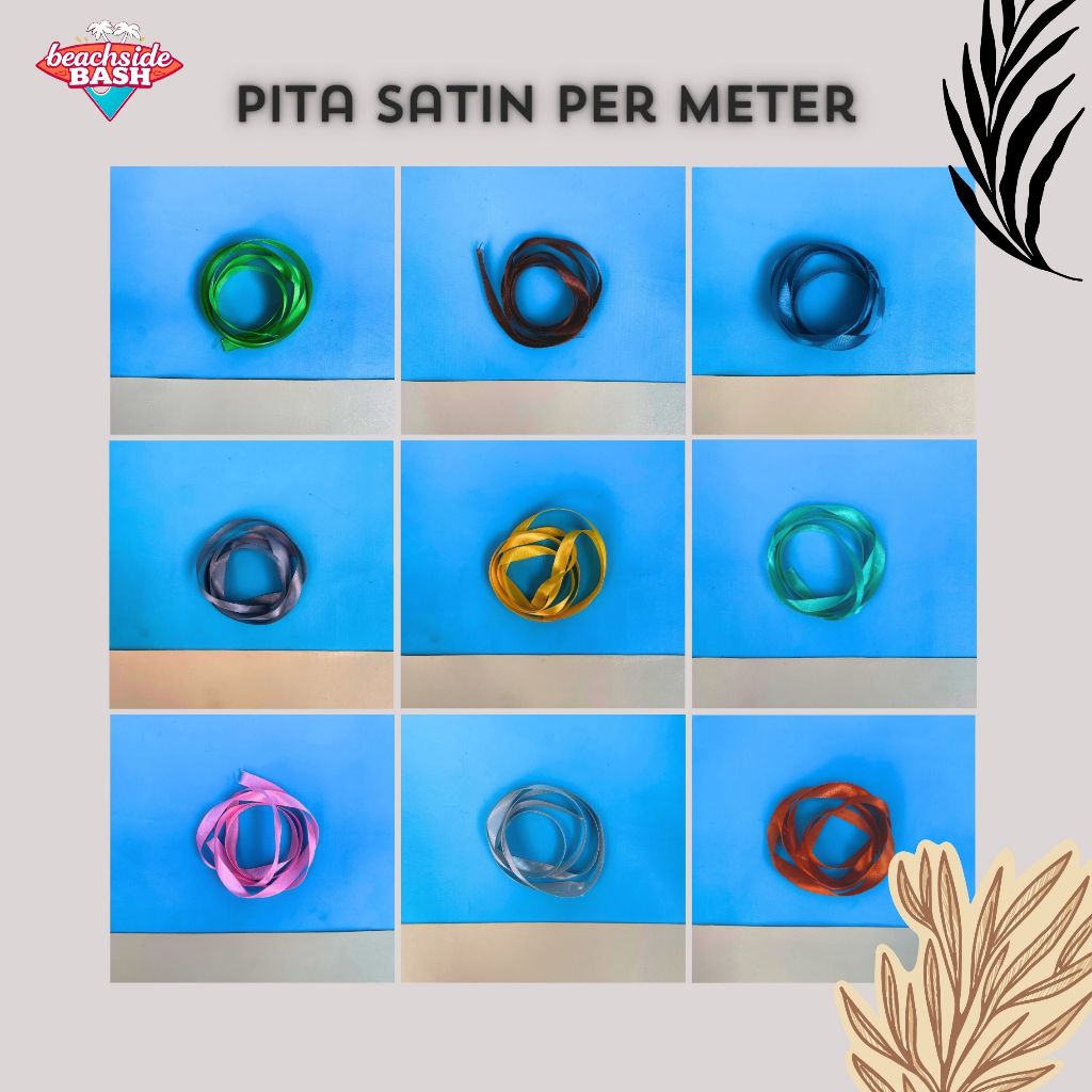 

pita satin 1 cm per meter pita kado warna warni