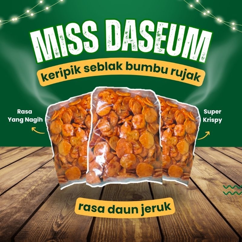 

keripik seblak bumbu rujak rasa daun jeruk