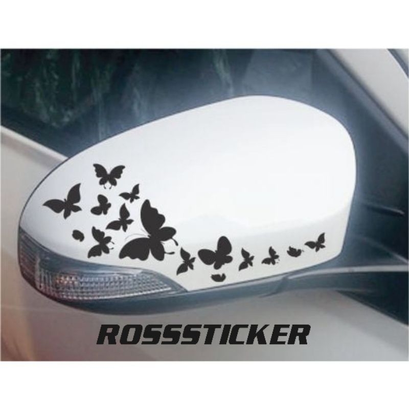 cutting sticker gambar kupu-kupu - sticker cutting spion mobil body mobil