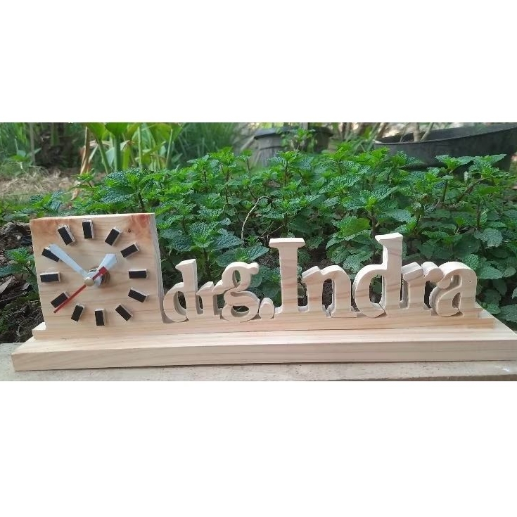 Jam kayu ukiran nama jam kayu custom