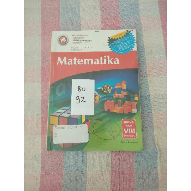 

MATEMATIKA SMP/MTS KELAS VIII SEMESTER 2(BU92)