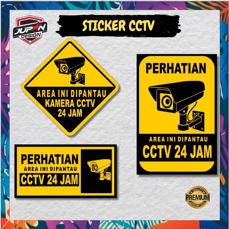 

JUPAN STIKER CCTV / STICKER CCTV STIKER VINYL ANTI AIR ANTI PANAS GLOSSY