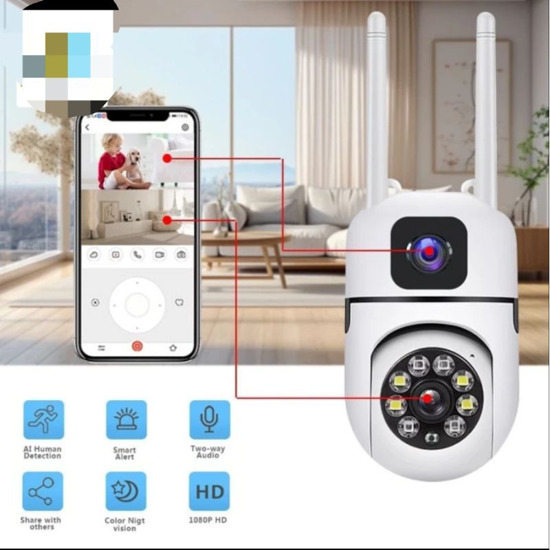 IP Camera V380Pro Double Camera Outdoor PTZ Speed Dome