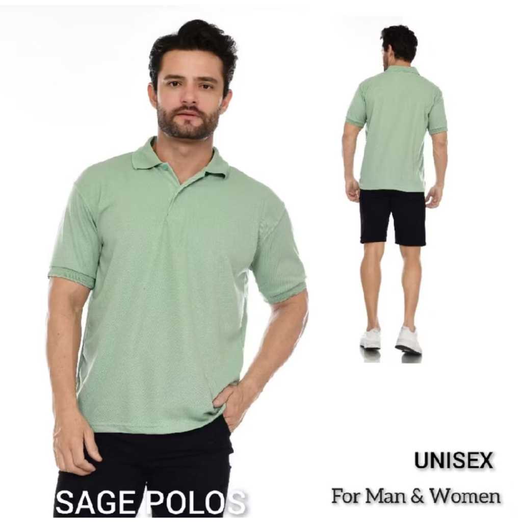 Kaos kerah FO POLOS lengan pendek warna HIJAU SAGE POLOS / Kaos Kerah Lengan Pendek HIJAU SAGE
