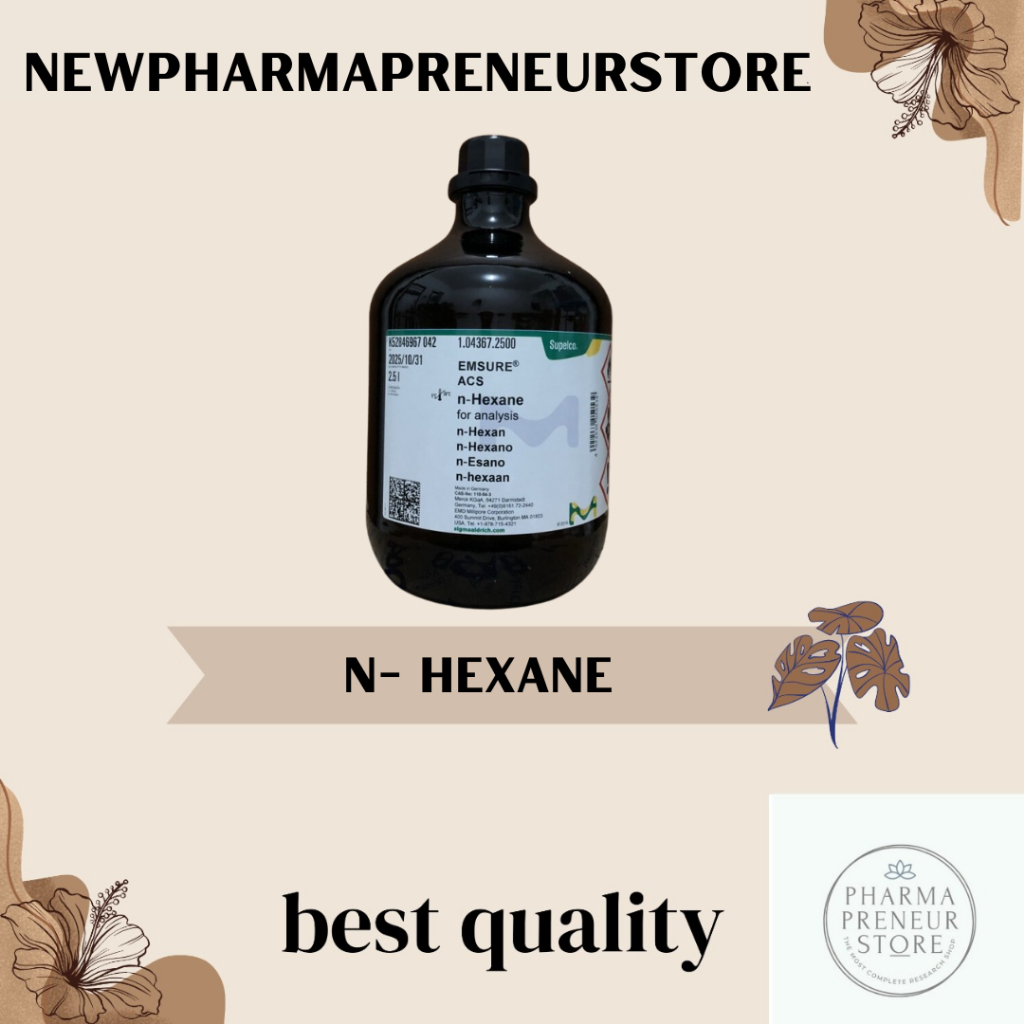 N - Heksana / N - Heksan / N - Hexane Pro Analisa Best Quality 1000 ML