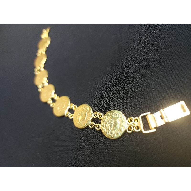 Gelang koin gandeng lapis emas / Gelang Rantai / Gelang Etnik / Gealng Koin suku