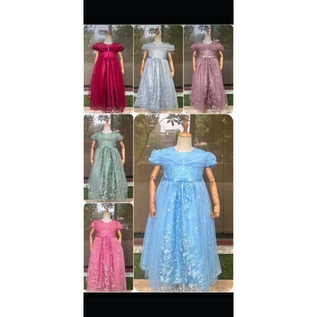 Dress anak gaun pesta mewah dan elegan gaun ulang tahun kids fashion