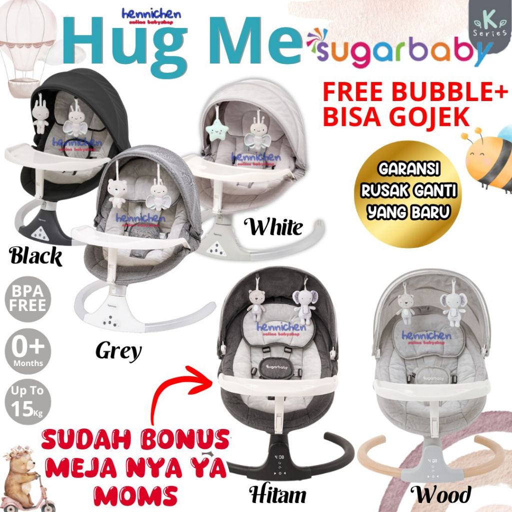 SUGARBABY SUGAR BABY HUG ME AUTOMATIC BABY SWING CHAIR WITH TABLE SWING CHAIR K-SERIES BABY AVENE
