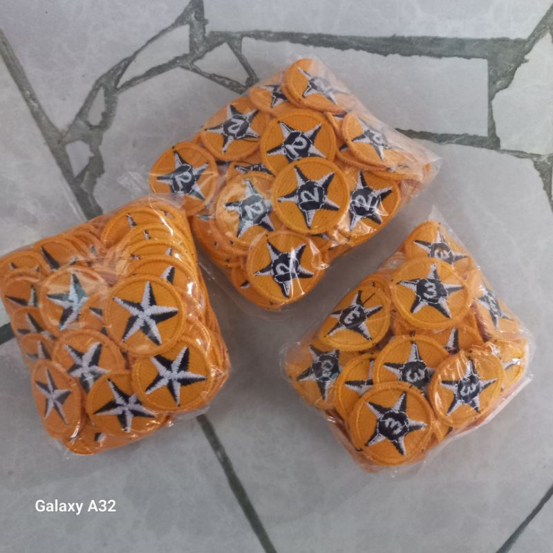 Bintang tahunan pramuka penegak / bintang pramuka kuning bordir satuan