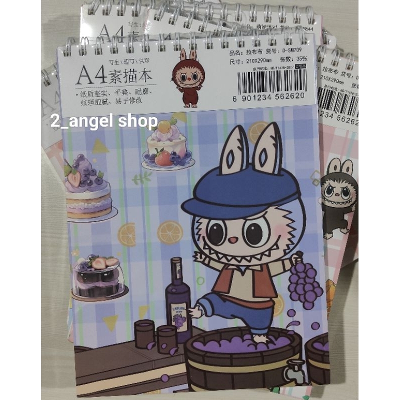 

BUKU SKETSA HOLOGRAM LABUBU, CAPYBARA DAN SANRIO / SKETCH BOOK A4 / BUKU GAMBAR JILID SPIRAL VERTIKAL & HORIZONTAL