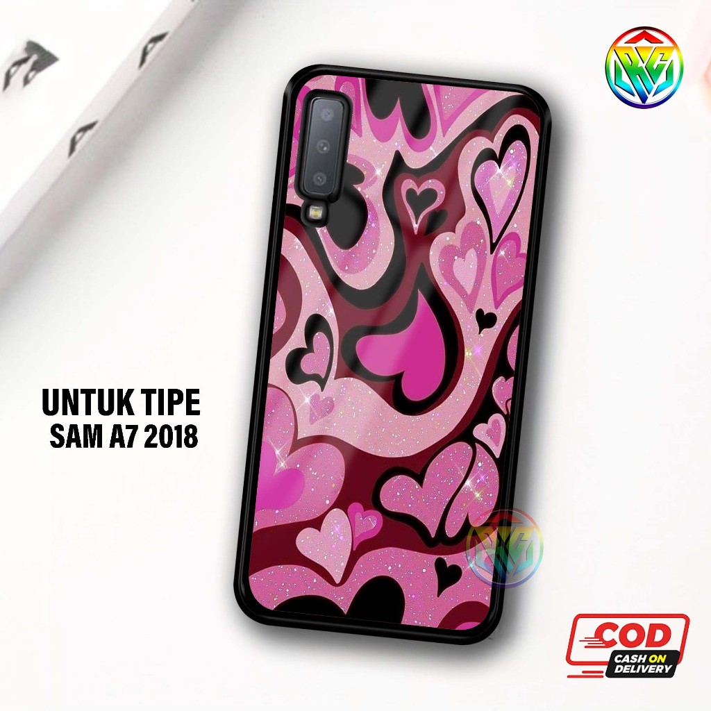 Real Case Samsung A7 2018  Terbaru Case kilau - New Case Glossy casing Hp Samsung A7 2018  [Motif LO