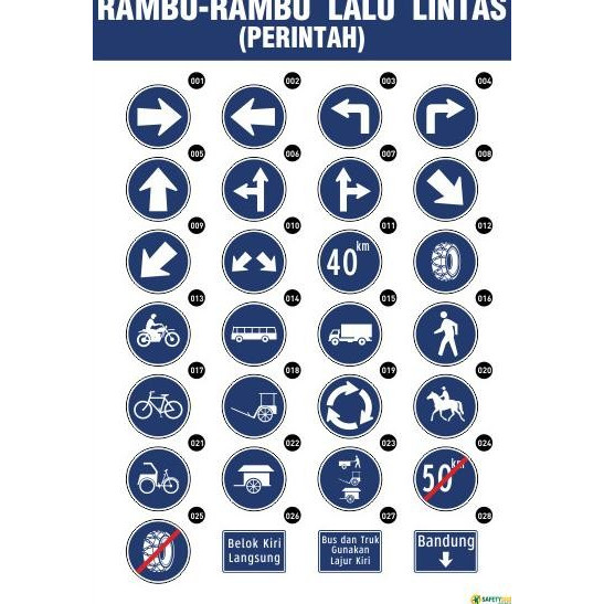 

ORI RAMBU LALU LINTAS PERINTAH LINGKARAN DENGAN STICKER REFLECTIVE - DESAIN KATALOG, STIKER 60x60 cm