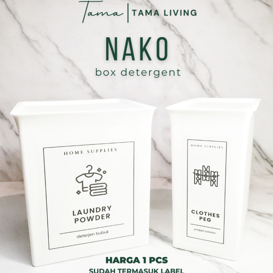 KI3 TAMANAKO Kotak Laundry Organizer Detergent Bubuk Dengan Tutup Kotak Serbaguna Storage Box Box Sa
