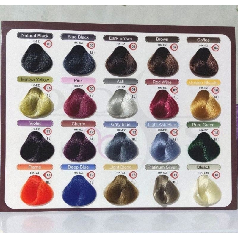 Katalog Warna cat rambut diosys Buku warna