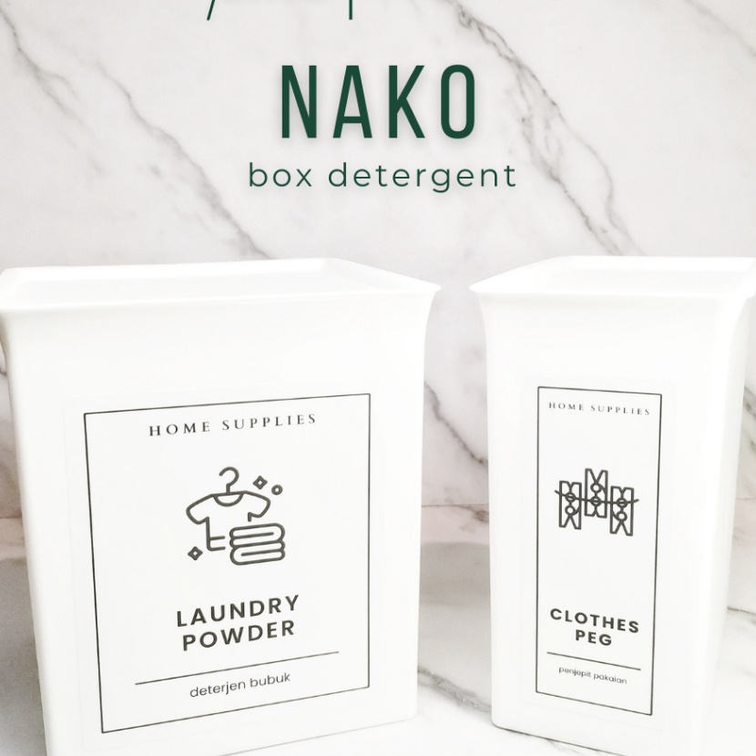 Wow TAMANAKO Kotak Laundry Organizer Detergent Bubuk Dengan Tutup Kotak Serbaguna Storage Box Box Sa