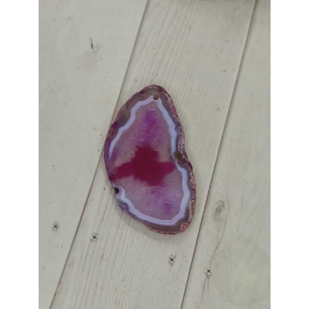 Dark Pink Agate Slice