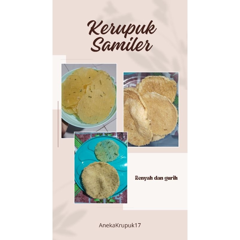 

TERMURAH KRUPUK SAMILER/ OPAK SAMILER / KRUPUK SERMIER ORIGINAL Renyah, Gurih, Terlaris