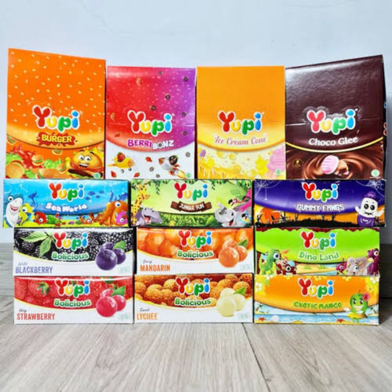 

Permen Yupi 1box isi 24pcs / Permen Yupi 500an / Permen yupi murah / Permen Yupi Aneka rasa