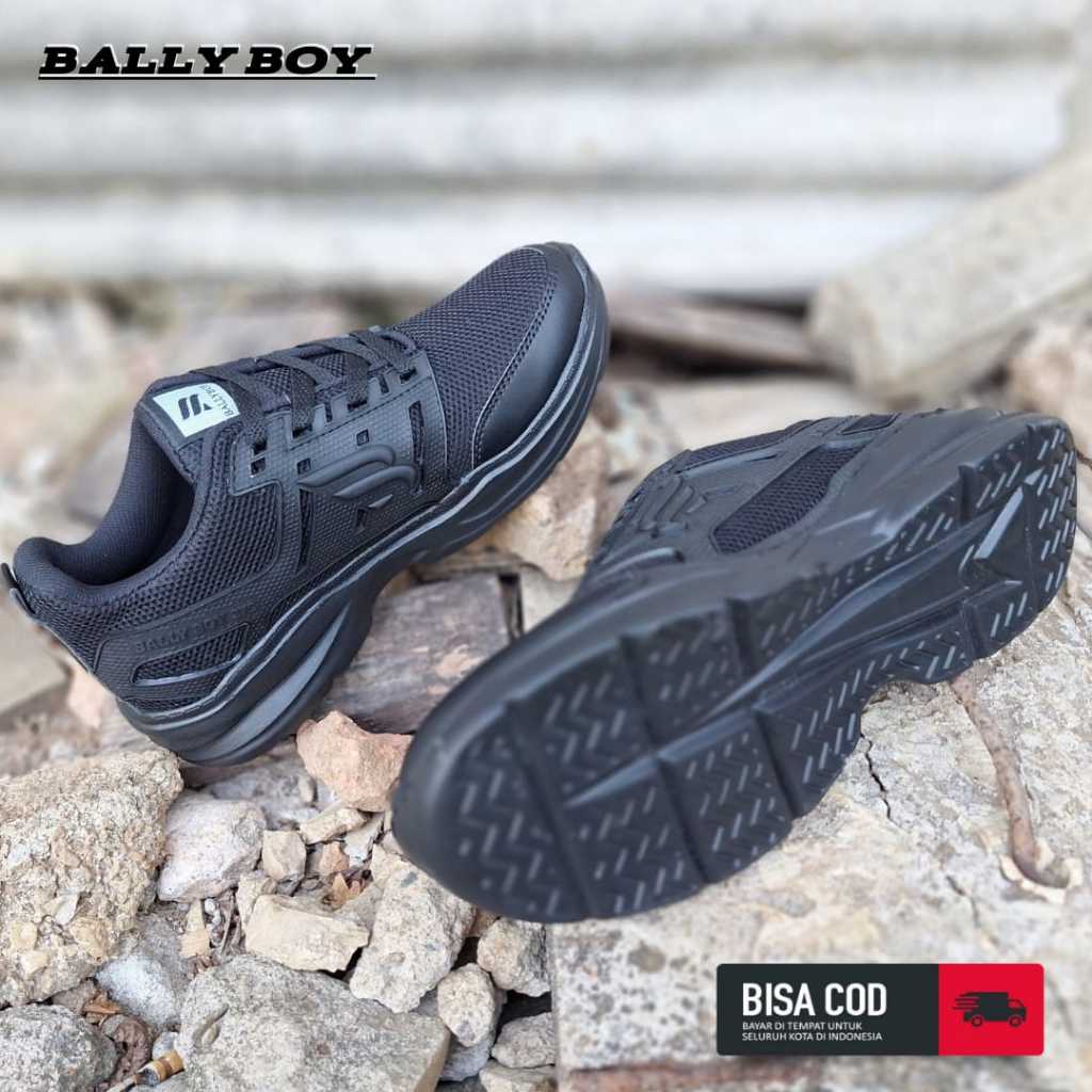 SEPATU SEKOLAH HITAM POLOS ANAK PRIA WANITA COWOK CEWEK SNEAKERS SPORT RUNNING JOGGING LARI KASUAL