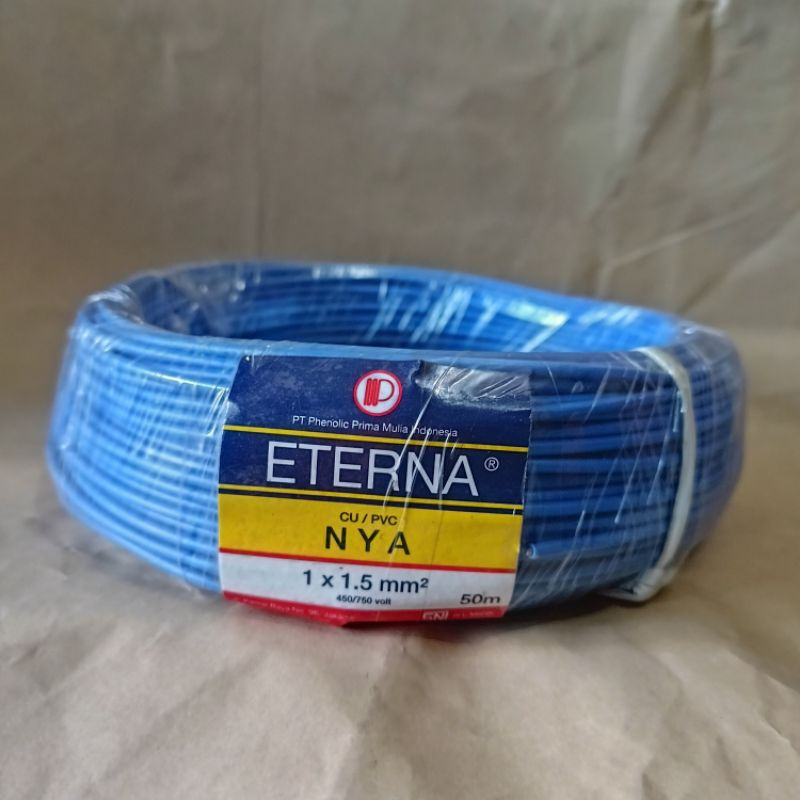 Kabel Eterna NYA 50meter BIRU 1×1,5