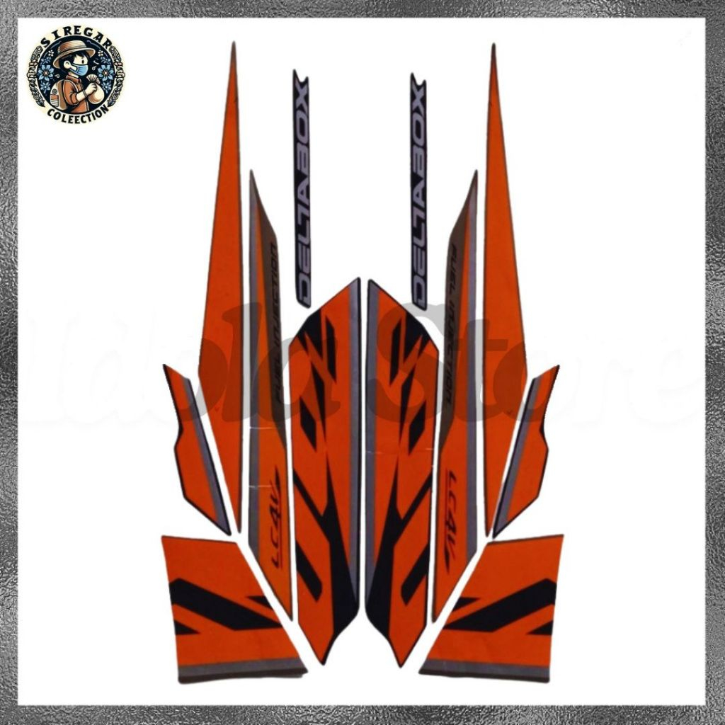 Stiker Striping Yamaha Vixion R 2017 List Stiker Orange Standar Yamaha Vixion R 2017