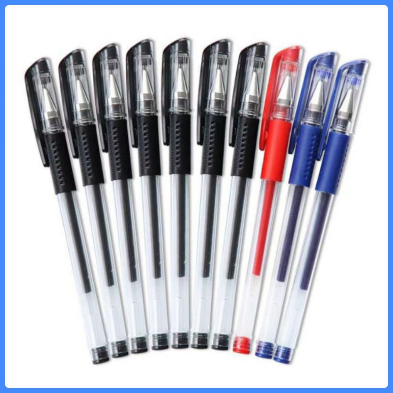 

BELIO Pulpen Gel 0.5mm 24Pcs Ready Hitam Merah Biru