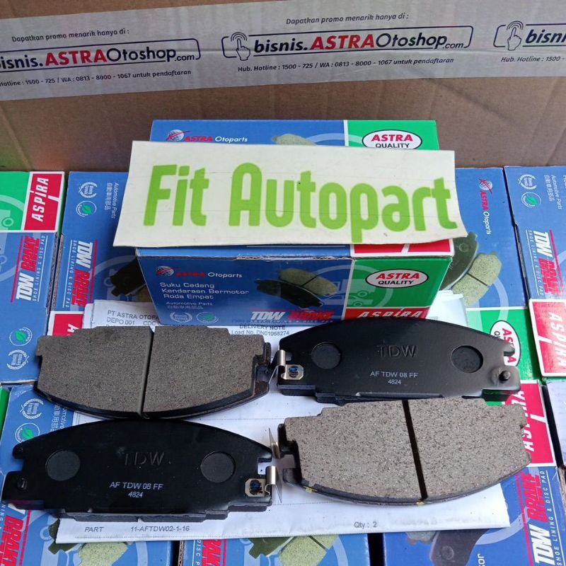 KAMPAS REM DEPAN BRAKE PAD ISUZU PANTHER MEREK TDW ASPIRA ASTRA ORIGINAL 100%