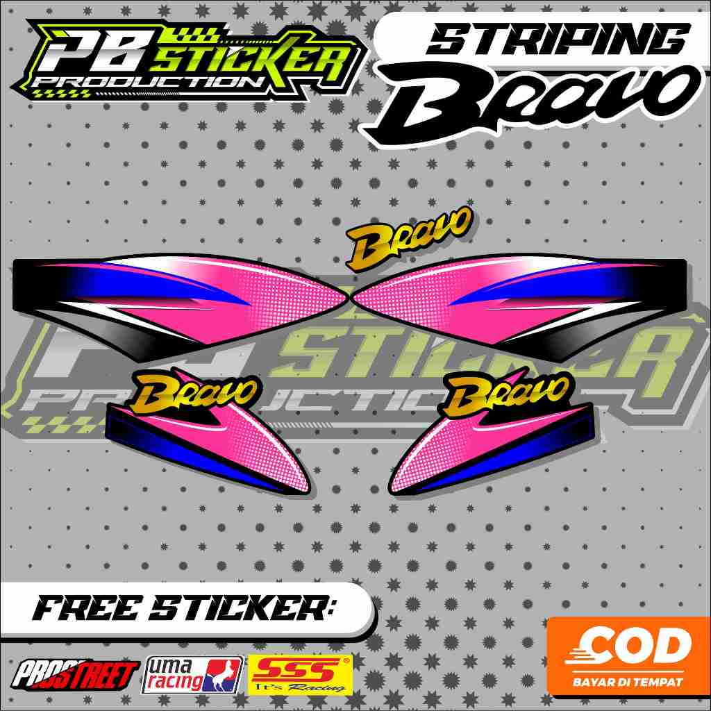 STICKER LIST SUZUKI RC 100 BRAVO / STRIPING VARIASI RC 100 BRAVO SIMPLE ELEGANT