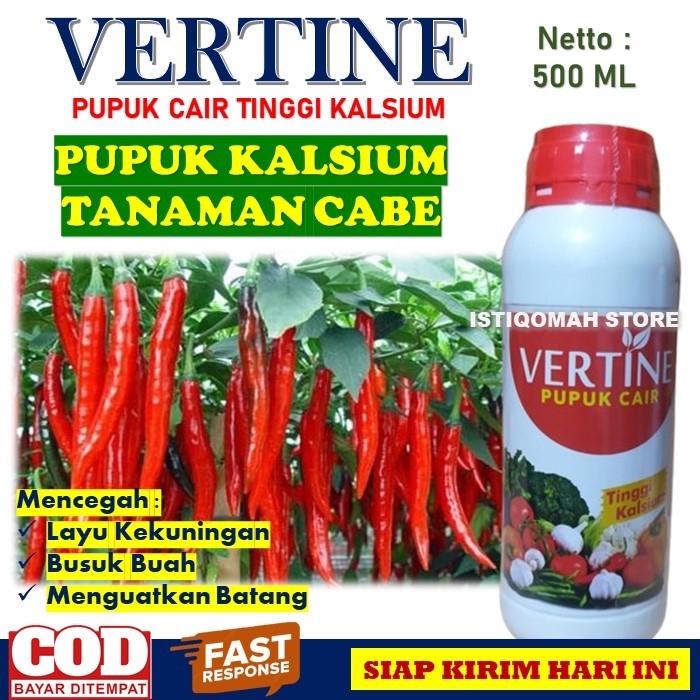 PUPUK VERTINE KALSIUM 500ml untuk Tanaman Cabe - Pupuk Cabe Berbuah Lebat - Pupuk Cabe Pelebat Buah 