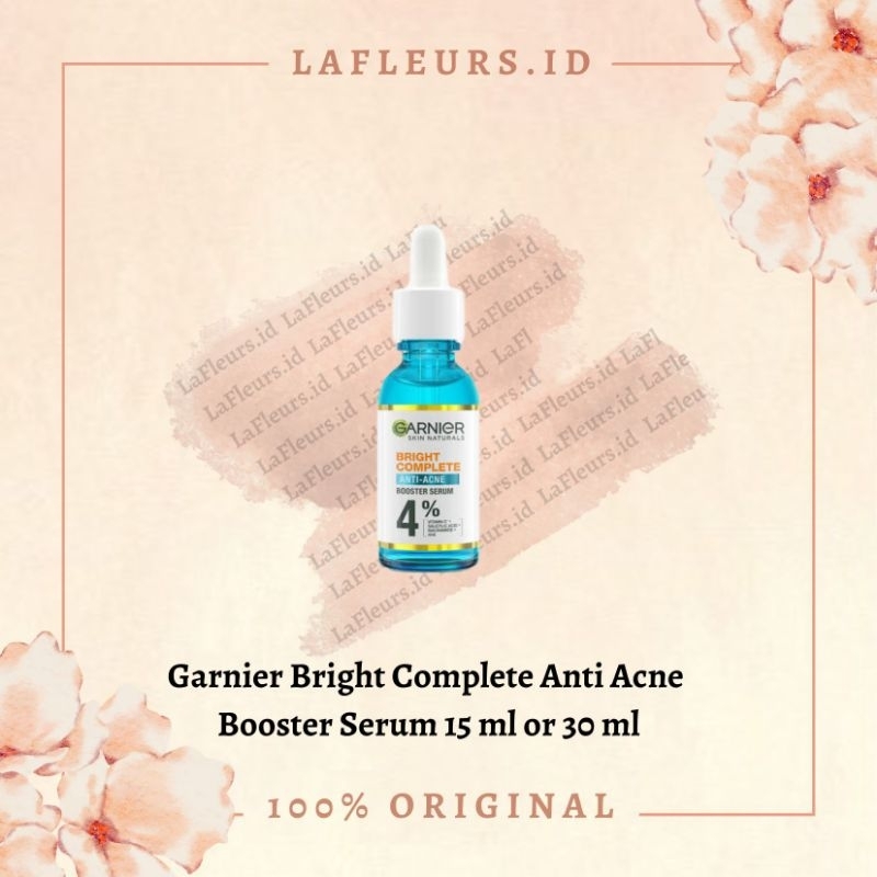 Garnier Bright Complete Anti Acne Booster Serum 15ml or 30ml / Serum Kulit Berjerawat / Acne Serum /