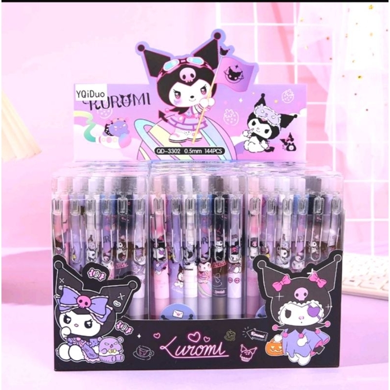 

Pulpen karakter Kuromi 12pcs / pulpen gel klik